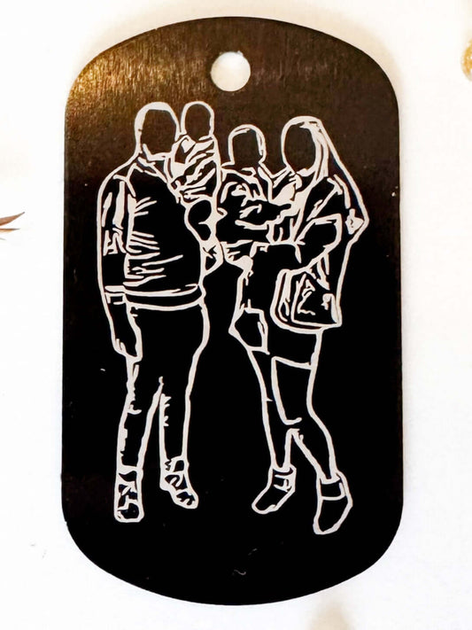 Line Art Sleutelhanger